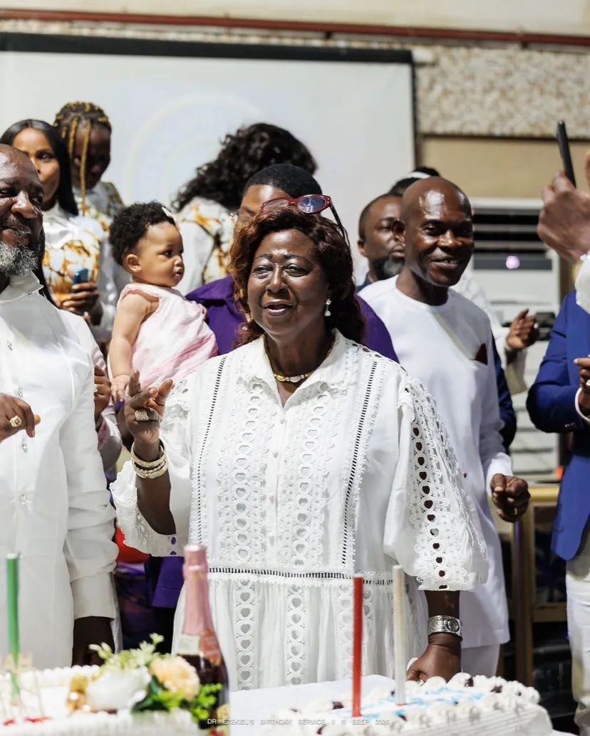 Celebrating together at a service