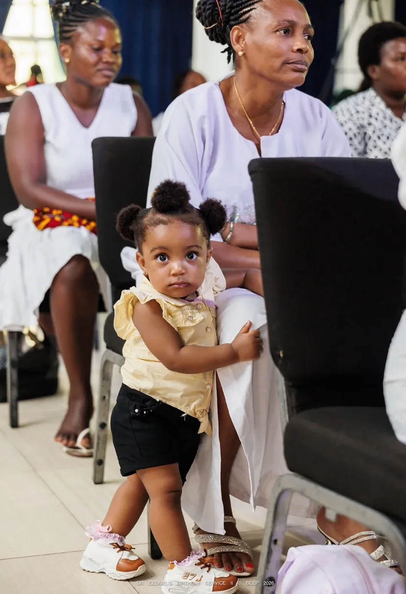A little one at the service